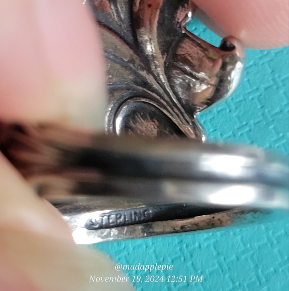 Vintage Daffodil Spoon Ring in Sterling Silver Luxury Designer Celebrity #138 - Picture 6 of 16